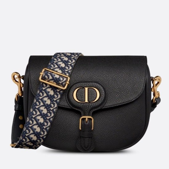 Replica borse griffate grande Dior Bobby vitello martellata nera Riproduzione Fedele Imitazioni borse griffate grande Dior Bobby vitello martellata nera imitazioni