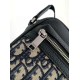 Replica Dior Borsa a tracolla con cerniera Mini Rider 2.0 beige obliquo con pelle nera Riproduzione Fedele Dior Borsa a tracolla con cerniera Mini Rider 2.0 beige obliquo con pelle nera imitazioni