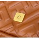 Replica Borsa media Baguette Fendi nappa FF marrone Riproduzione Fedele Borsa media Baguette Fendi nappa FF marrone imitazioni