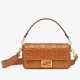 Replica Borsa media Baguette Fendi nappa FF marrone Riproduzione Fedele Borsa media Baguette Fendi nappa FF marrone imitazioni