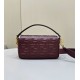 Riproduzione Fedele Bora Pari replica media Fendi Baguette nappa bordeaux FF imitazioni