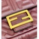 Riproduzione Fedele Bora Pari replica media Fendi Baguette nappa bordeaux FF imitazioni