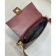 Riproduzione Fedele Bora Pari replica media Fendi Baguette nappa bordeaux FF imitazioni