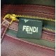 Riproduzione Fedele Bora Pari replica media Fendi Baguette nappa bordeaux FF imitazioni