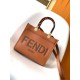 Replica Borsa tote piccola Fendi Sunshine marrone vitello Riproduzione Fedele Borsa tote piccola Fendi Sunshine marrone vitello imitazioni