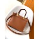 Replica Borsa tote piccola Fendi Sunshine marrone vitello Riproduzione Fedele Borsa tote piccola Fendi Sunshine marrone vitello imitazioni