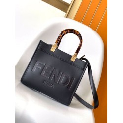 Borsa Pari tote piccola Fendi Sunshine vitello nera Borsa Pari tote piccola Fendi Sunshine vitello nera