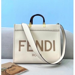 Fendi Sunshine Medium Shopper Borse vitello bianca Fendi Sunshine Medium Shopper Borse vitello bianca