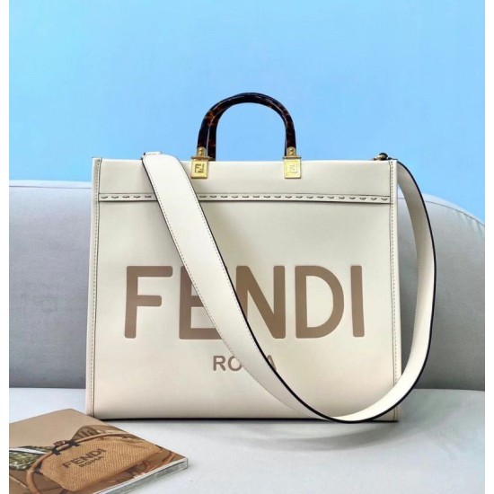 Replica Fendi Sunshine Medium Shopper Borse vitello bianca Riproduzione Fedele Fendi Sunshine Medium Shopper Borse Replica vitello bianca imitazioni