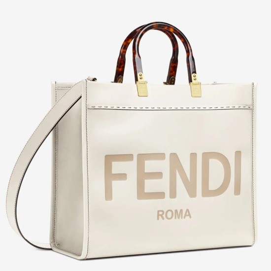 Replica Fendi Sunshine Medium Shopper Borse vitello bianca Riproduzione Fedele Fendi Sunshine Medium Shopper Borse Replica vitello bianca imitazioni