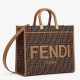 Replica Borse tote media Fendi Sunshine tessuto jacquard FF marrone Riproduzione Fedele Borse Replica tote media Fendi Sunshine tessuto jacquard FF marrone imitazioni