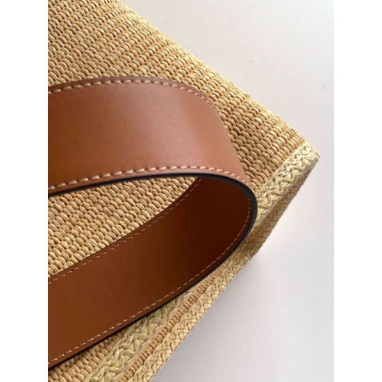 Replica Bora Pari tote media Fendi Sunshine paglia naturale Riproduzione Fedele Bora Pari replica tote media Fendi Sunshine paglia naturale imitazioni