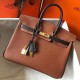 Borsa Hermes Birkin bicolore 25cm marrone/nero Clemence Replica Replica Perfette Borsa Hermes Birkin bicolore 25cm marrone/nero Clemence imitazioni