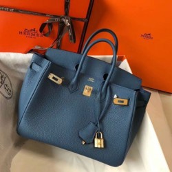 Borsa Hermes Birkin 25cm blu agata Clemence Replica Replica Perfette Borsa Hermes Birkin 25cm blu agata Clemence imitazioni