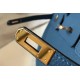 Borsa Hermes Birkin 25cm blu agata Clemence Replica Replica Perfette Borsa Hermes Birkin 25cm blu agata Clemence imitazioni