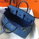 Borsa Hermes Birkin 25cm blu agata Clemence Replica Replica Perfette Borsa Hermes Birkin 25cm blu agata Clemence imitazioni
