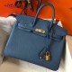 Borsa Hermes Birkin 25cm blu agata Clemence Replica Replica Perfette Borsa Hermes Birkin 25cm blu agata Clemence imitazioni