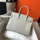 Hermes Pearl Grey Clemence Birkin 30cm Bora Pari replica GHW qualità specchio Replica Perfette Hermes Pearl Grey Clemence Birkin 30cm Bora Pari GHW imitazioni