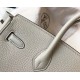 Hermes Pearl Grey Clemence Birkin 30cm Bora Pari replica GHW qualità specchio Replica Perfette Hermes Pearl Grey Clemence Birkin 30cm Bora Pari GHW imitazioni