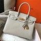 Hermes Pearl Grey Clemence Birkin 30cm Bora Pari replica GHW qualità specchio Replica Perfette Hermes Pearl Grey Clemence Birkin 30cm Bora Pari GHW imitazioni
