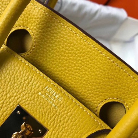 Hermes Birkin 30cm Borsa Gialla Clemence Replica Replica Perfette Hermes Birkin 30cm Borsa Gialla Clemence imitazioni