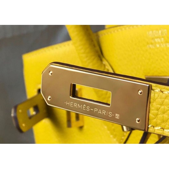 Hermes Birkin 30cm Borsa Gialla Clemence Replica Replica Perfette Hermes Birkin 30cm Borsa Gialla Clemence imitazioni