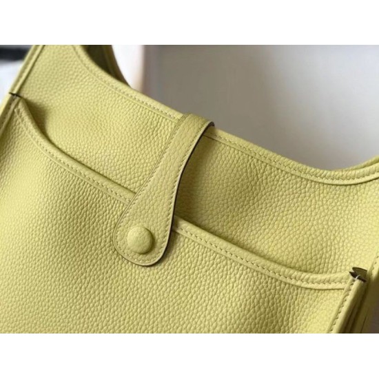Hermes Evelyne III 29 PM Borse Firmate Replica Jaune Poussin Clemence qualità specchio Replica Perfette Hermes Evelyne III 29 PM Borse Firmate Jaune Poussin Clemence imitazioni