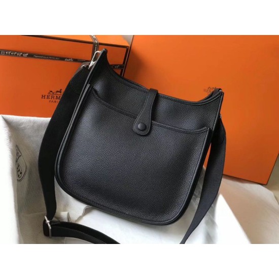 Hermes Evelyne III 29 PM replica Nero Clemence qualità specchio Replica Perfette Hermes Evelyne III 29 PM Nero Clemence imitazioni