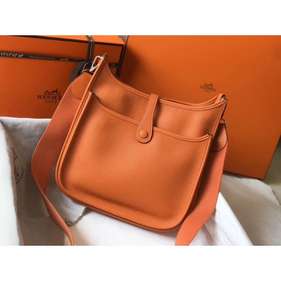 Hermes Evelyne III 29 PM Borse Firmate Replica Arancione Clemence qualità specchio Replica Perfette Hermes Evelyne III 29 PM Borse Firmate Arancione Clemence imitazioni