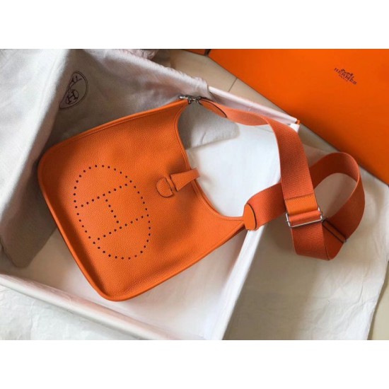 Hermes Evelyne III 29 PM Borse Firmate Replica Arancione Clemence qualità specchio Replica Perfette Hermes Evelyne III 29 PM Borse Firmate Arancione Clemence imitazioni