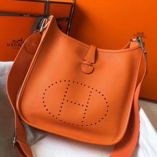 Hermes Evelyne III 29 PM Borse Firmate Replica Arancione Clemence qualità specchio Replica Perfette Hermes Evelyne III 29 PM Borse Firmate Arancione Clemence imitazioni