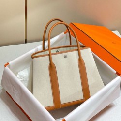 Hermes Garden Party 36cm Borsa Replica Toile e Oro qualità specchio Replica Perfette Hermes Garden Party 36cm Borsa 1:1 Toile e Oro imitazioni