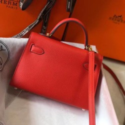 Hermes Kelly Mini II Bora Pari replica Rouge Casaque Epsom qualità specchio Replica Perfette Hermes Kelly Mini II Bora Pari Rouge Casaque Epsom imitazioni