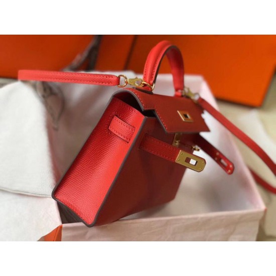 Hermes Kelly Mini II Bora Pari replica Rouge Casaque Epsom qualità specchio Replica Perfette Hermes Kelly Mini II Bora Pari Rouge Casaque Epsom imitazioni