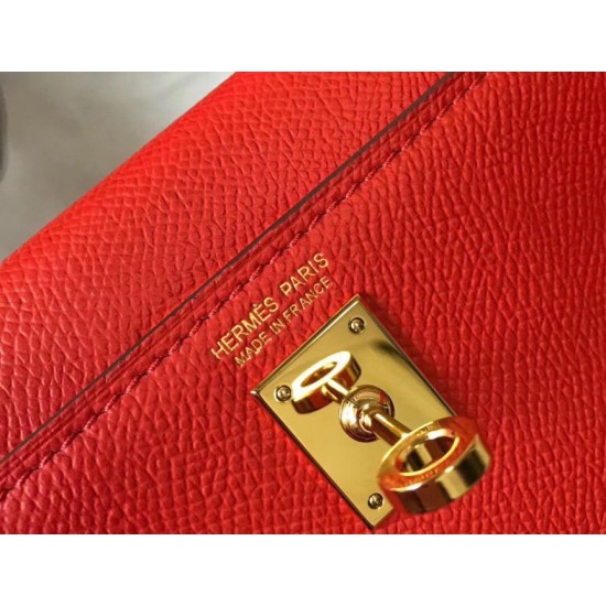 Hermes Kelly Mini II Bora Pari replica Rouge Casaque Epsom qualità specchio Replica Perfette Hermes Kelly Mini II Bora Pari Rouge Casaque Epsom imitazioni
