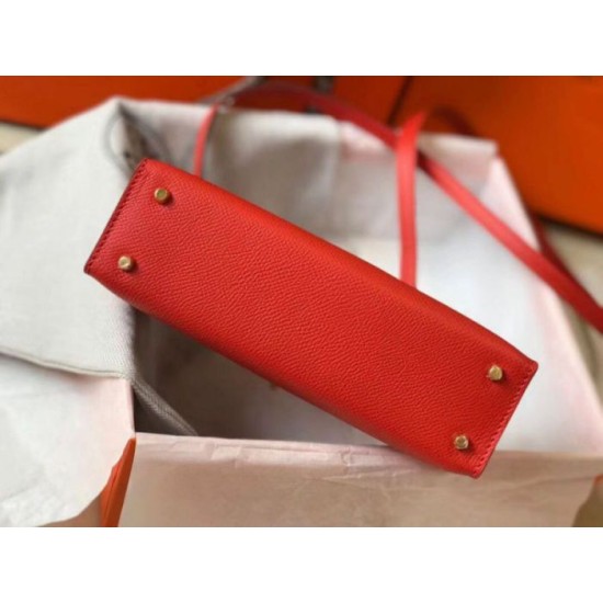 Hermes Kelly Mini II Bora Pari replica Rouge Casaque Epsom qualità specchio Replica Perfette Hermes Kelly Mini II Bora Pari Rouge Casaque Epsom imitazioni