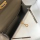 Hermes Kelly Mini II Borsa Taupe Embossed Crocodile Replica Replica Perfette Hermes Kelly Mini II Borsa Taupe Embossed Crocodile imitazioni