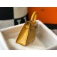 Replica Perfette Hermes Kelly Mini II Borsa Yellow Embossed Crocodile imitazioni