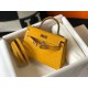 Replica Perfette Hermes Kelly Mini II Borsa Yellow Embossed Crocodile imitazioni