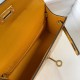 Replica Perfette Hermes Kelly Mini II Borsa Yellow Embossed Crocodile imitazioni