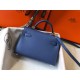 Hermes Kelly Mini II Borsa Blue Agate Epsom Replica Replica Perfette Hermes Kelly Mini II Borsa Blue Agate Epsom imitazioni