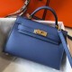 Hermes Kelly Mini II Borsa Blue Agate Epsom Replica Replica Perfette Hermes Kelly Mini II Borsa Blue Agate Epsom imitazioni