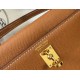 Hermes Kelly Mini II replica Gold Epsom qualità specchio Replica Perfette Hermes Kelly Mini II Gold Epsom imitazioni