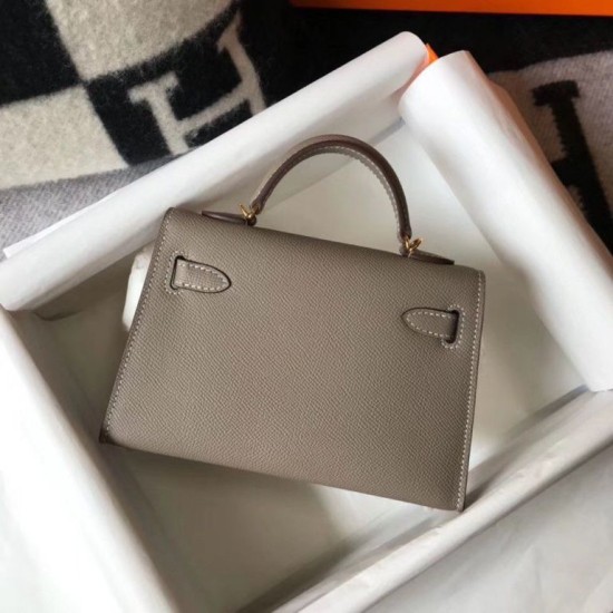 Hermes Kelly Mini II Borsa Gris Asphalt Epsom Replica Replica Perfette Hermes Kelly Mini II Borsa Gris Asphalt Epsom imitazioni
