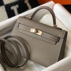 Replica Perfette Hermes Kelly Mini II Borsa Gris Asphalt Epsom imitazioni