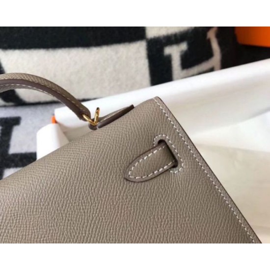 Hermes Kelly Mini II Borsa Gris Asphalt Epsom Replica Replica Perfette Hermes Kelly Mini II Borsa Gris Asphalt Epsom imitazioni
