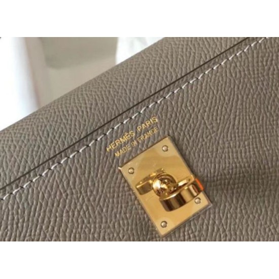 Hermes Kelly Mini II Borsa Gris Asphalt Epsom Replica Replica Perfette Hermes Kelly Mini II Borsa Gris Asphalt Epsom imitazioni