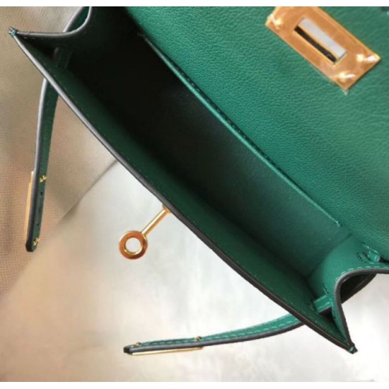 Hermes Kelly Mini II Borsa Malachite Epsom Replica Replica Perfette Hermes Kelly Mini II Borsa Malachite Epsom imitazioni