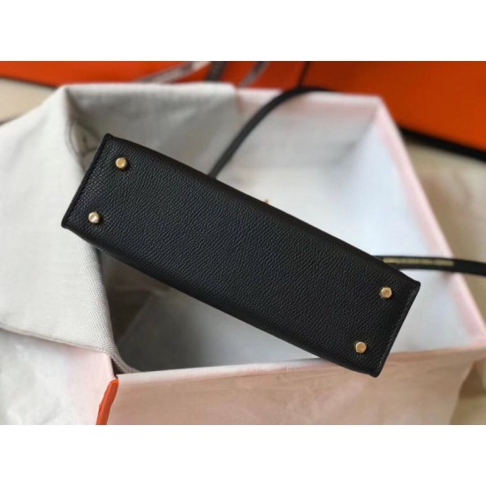Hermes Kelly Mini II Imitazioni borse griffate Nero Epsom Replica Replica Perfette Hermes Kelly Mini II Imitazioni borse griffate Nero Epsom imitazioni