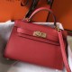 Hermes Kelly Mini II replica Rouge Vif Epsom qualità specchio Replica Perfette Hermes Kelly Mini II Rouge Vif Epsom imitazioni